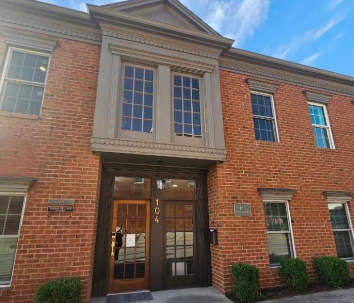 exterior of brick building