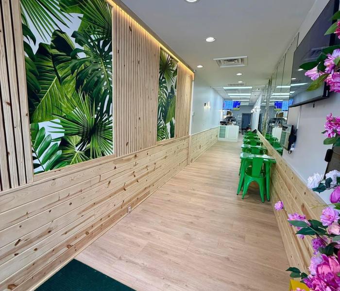 interior of smoothie shop
