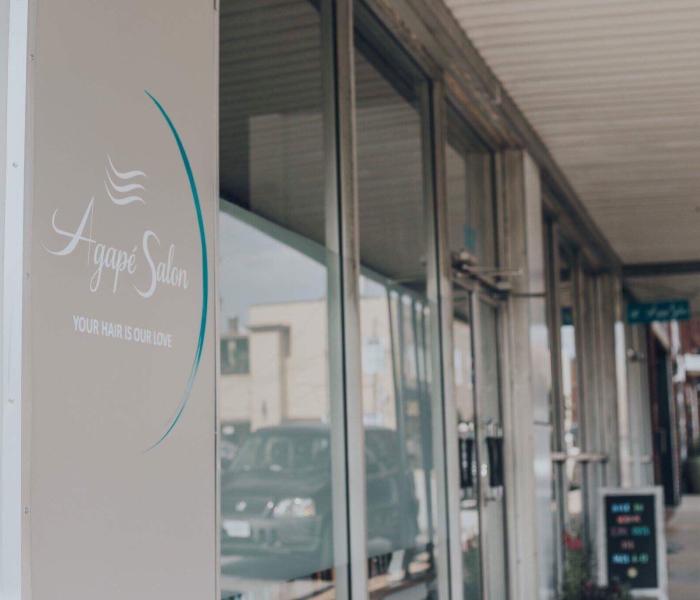 Exterior of Agape Salon