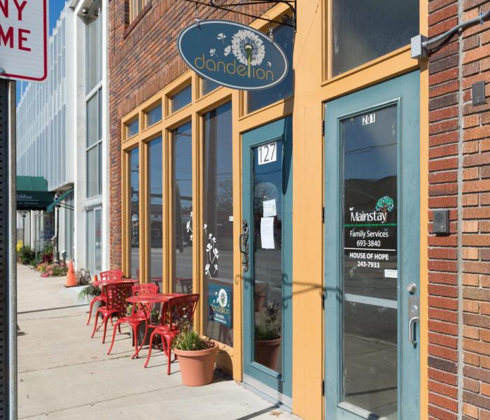 door to dandelion cafe