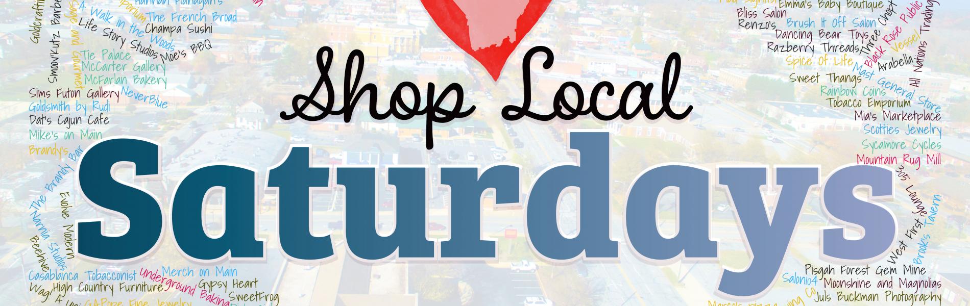 Love Hendo Shop Local Saturdays word cloud