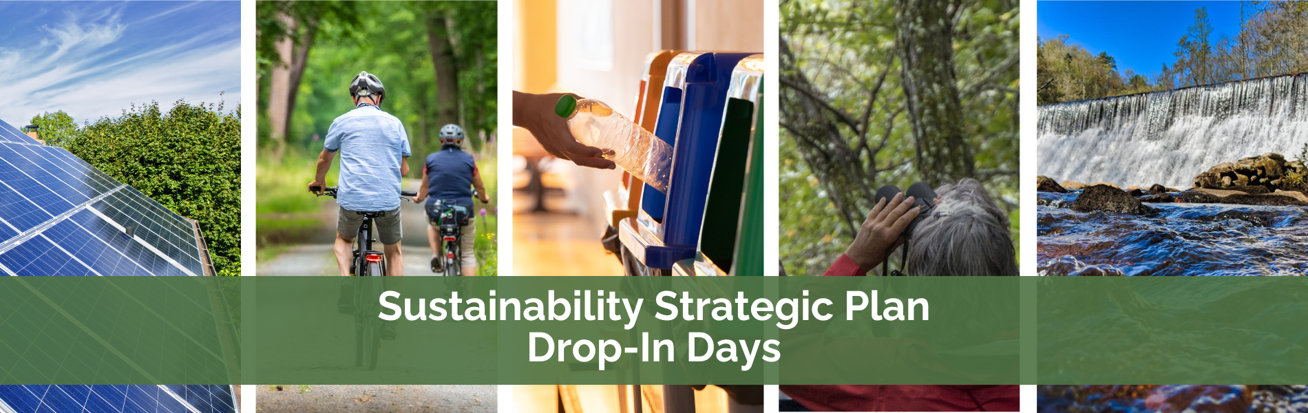 Sustainability Strategic Plan Drop-In Days Graphic