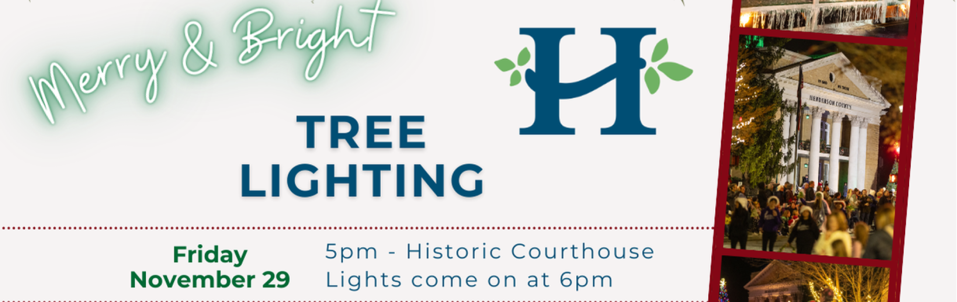 tree lighting Friday, November 29