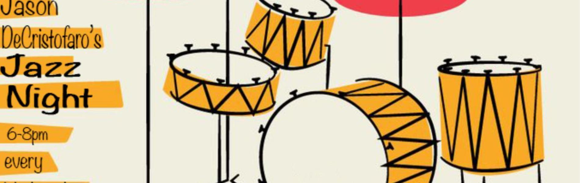 photo of drums with dates for the weekly event