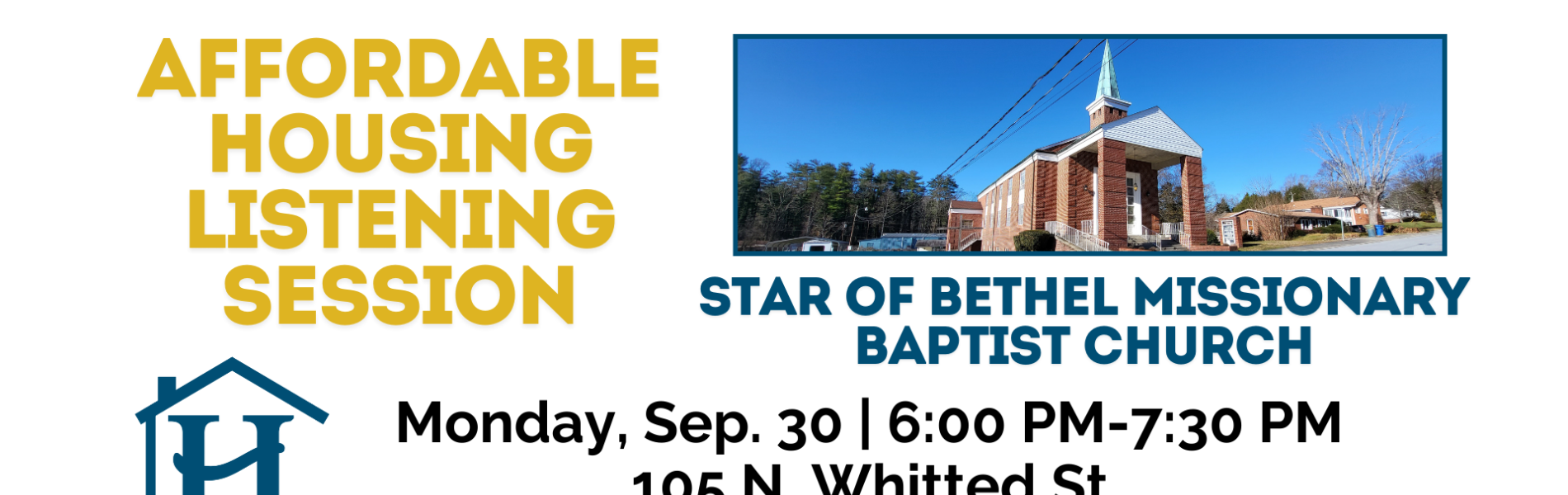 Canceled Affordable Housing Listening Session Star of Bethel