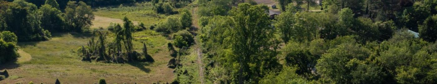 aerial photo of trail