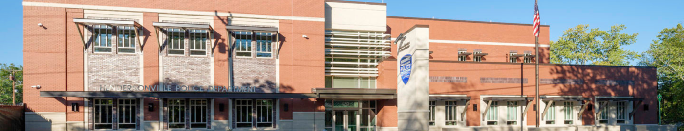 Police Station entrance at 630 Ashe Street in Hendersonville