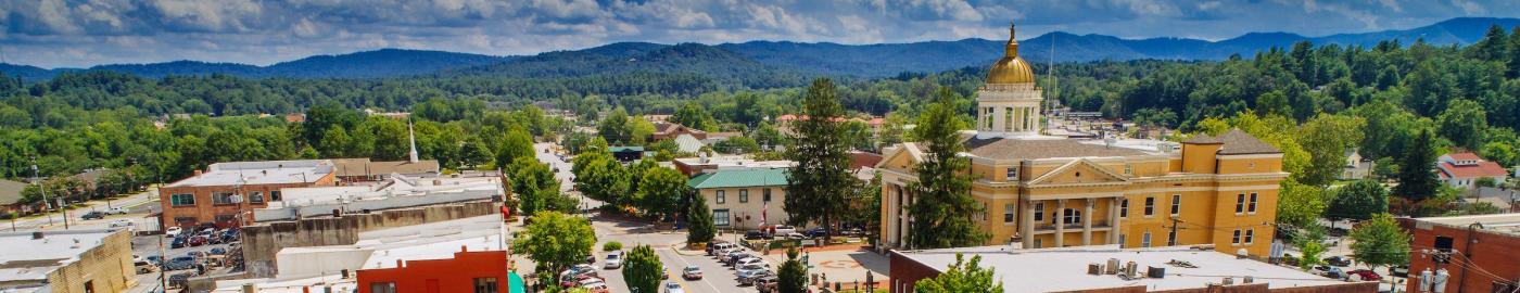 Skyline view of downtown Hendersonville