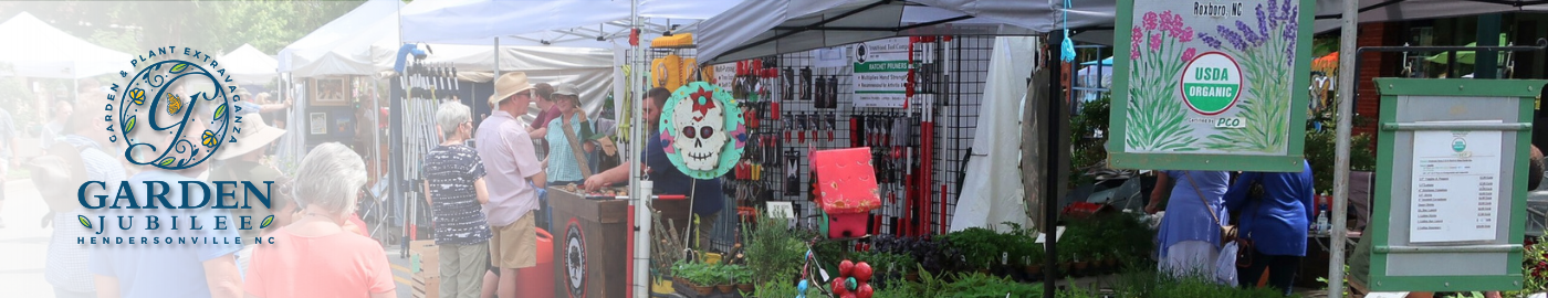 image of plants and tent at garden jubilee festival