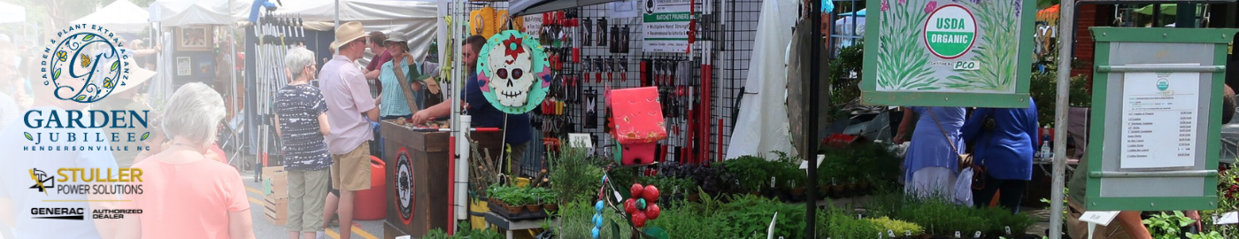 image of plants and tent at garden jubilee festival