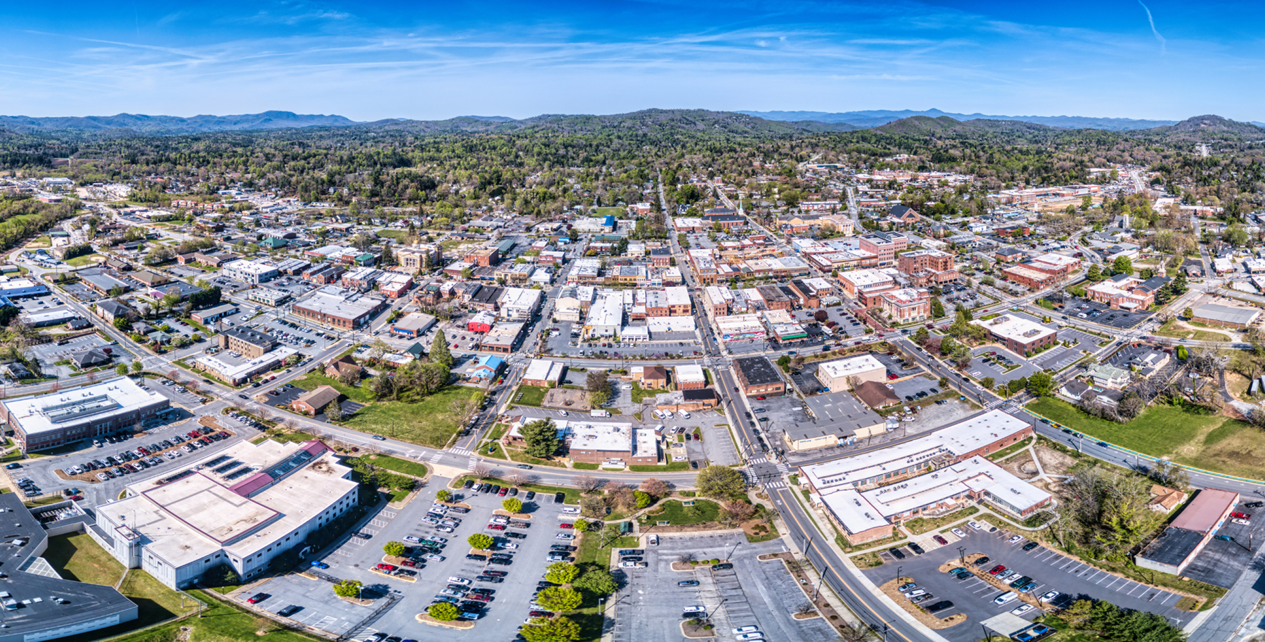 Aerial image of Downtown Hendersonville