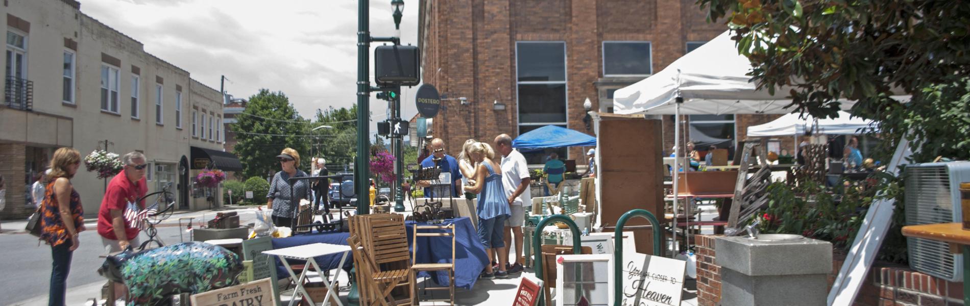 antique vendors on main street