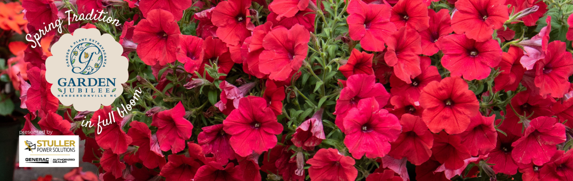 flowers with the garden jubilee logo