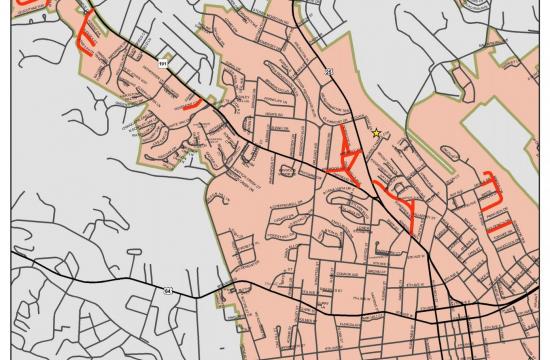 map of hendersonville roads to be paved