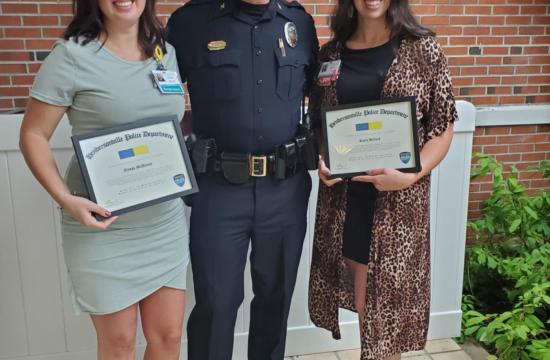 2 nurses and police chief with awards