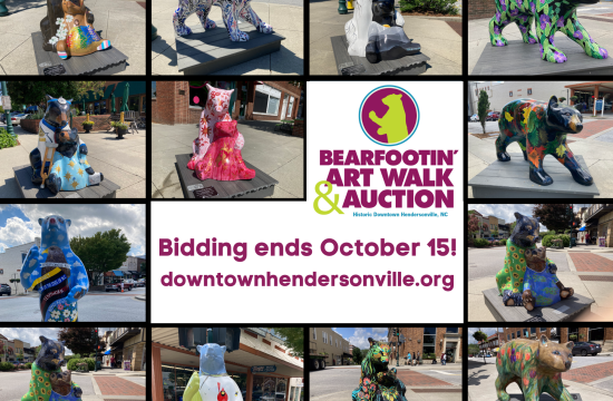 painted bear statues