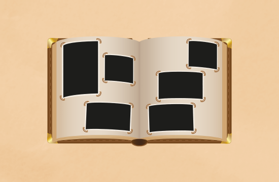 blank photo album