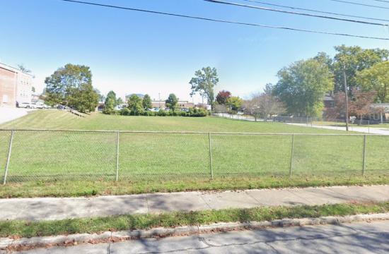 Field behind the school administration building