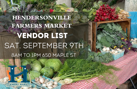 Vendor List September 9th Hendersonville Farmers Market