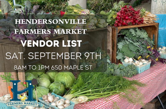 Vendor List September 9th Hendersonville Farmers Market 