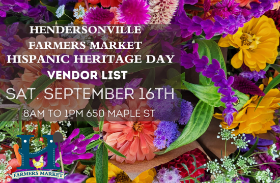 Hispanic Heritage Day September 16th Hendersonville Farmers Market Vendor list