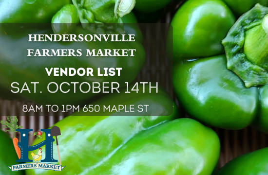 Vendor List for October 14th Hendersonville Farmers Market 