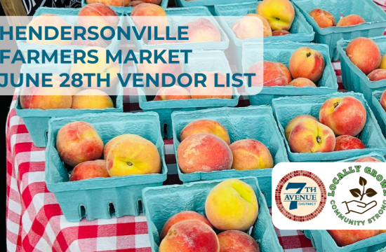 Graphic of for the Vendor list for June 28th Hendersonville Farmers Market