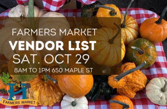 Vendor List Oct. 29th