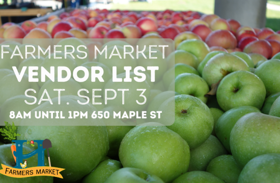 September 3rd Farmers Market Vendor List 