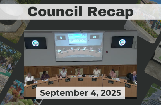 Council Recap graphic, showing City Council seated for meeting.