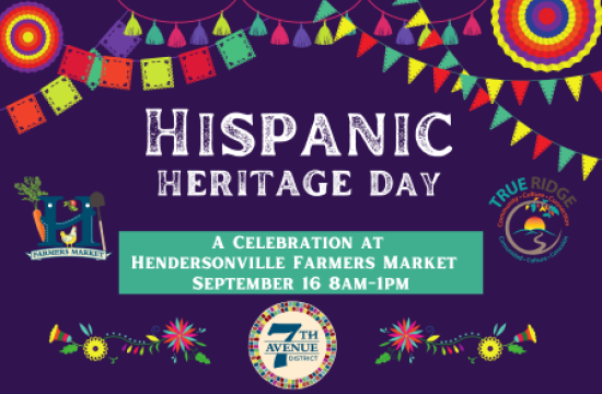 hispanic heritage day information at the farmers market