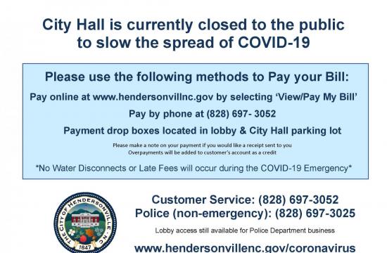 City Hall Closed Sign