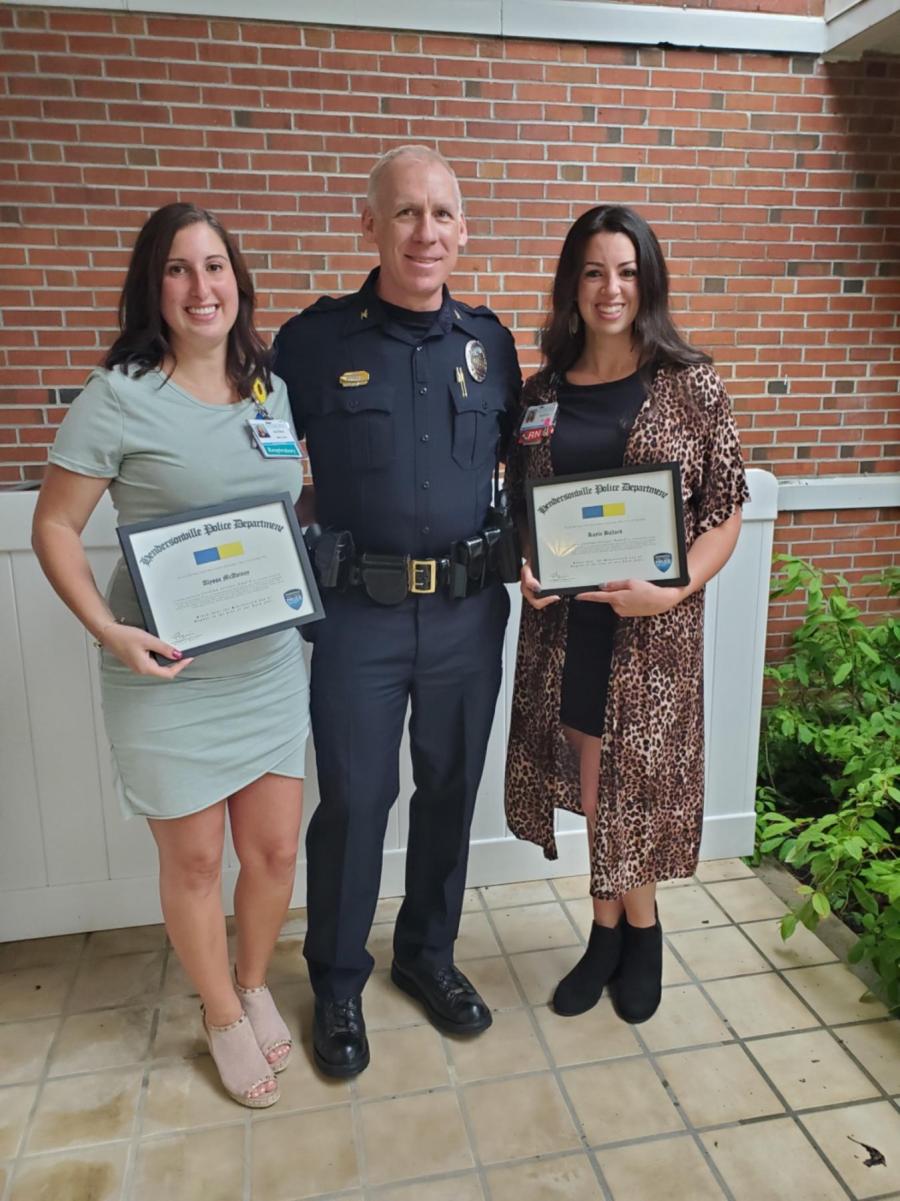 2 nurses and police chief with awards