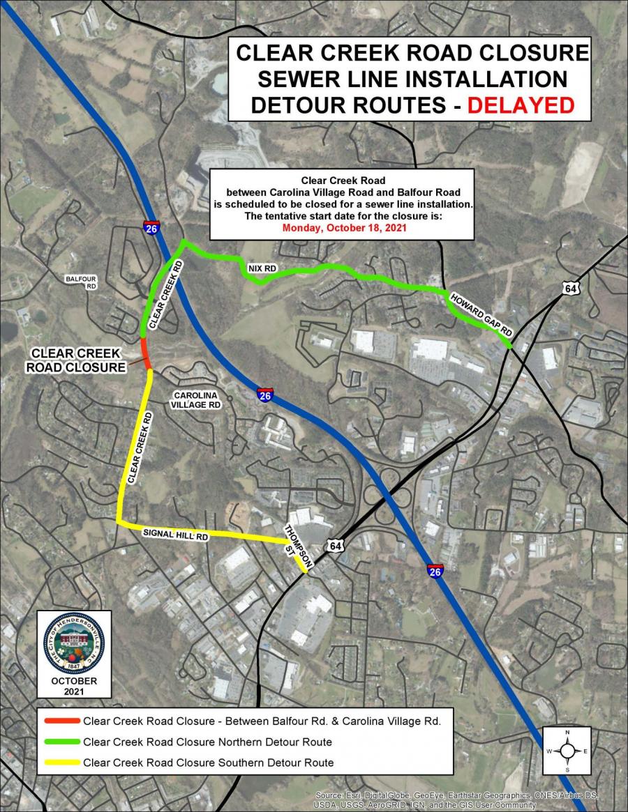 map of clear creek road