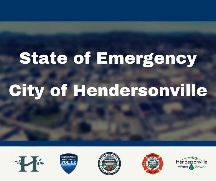 Blurred skyline of hendersonville