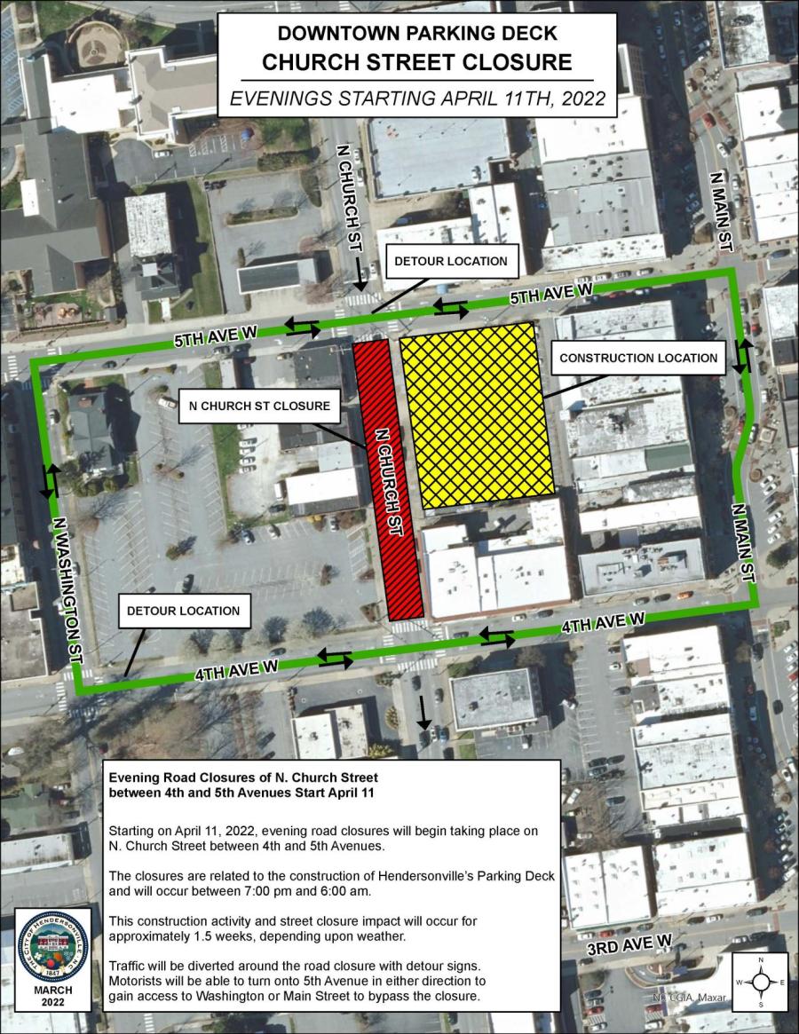 map of road closure