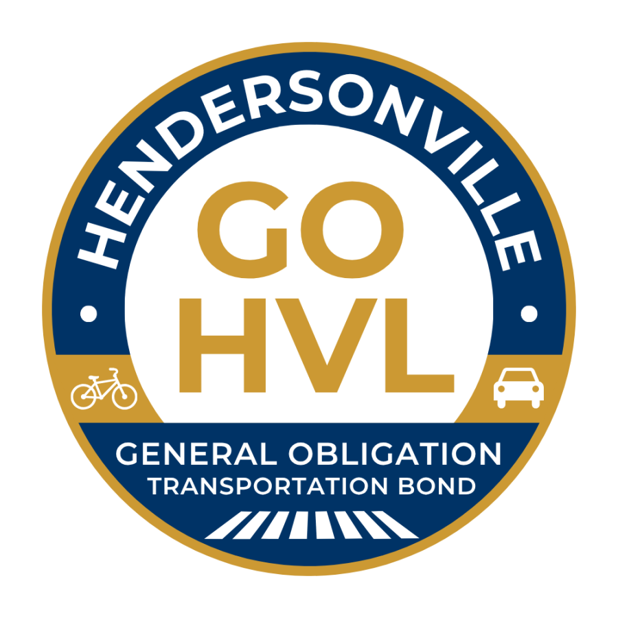 Logo for bond referendum with text GO HVL and icons of a bicycle, car and crosswalk