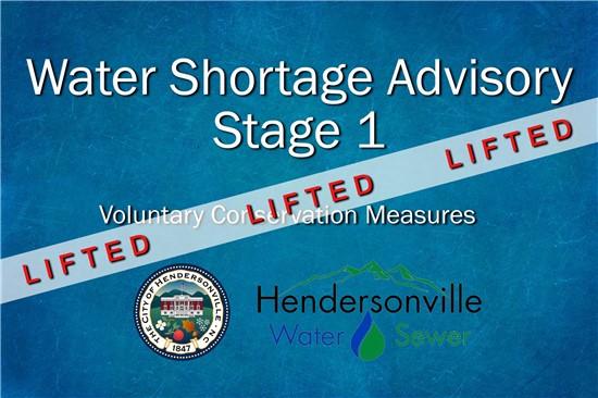 Water Shortage Advisory Lifted