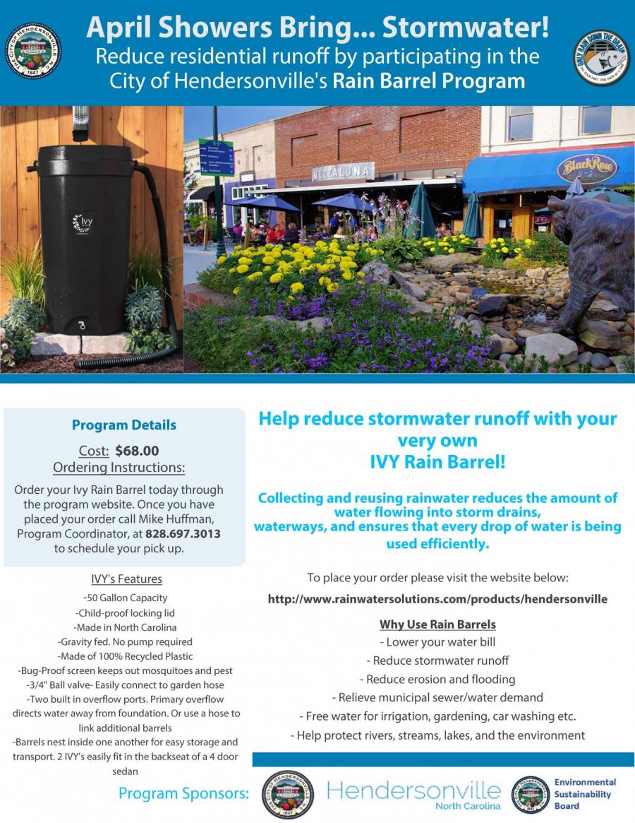 Rain Barrel Program Flyer
