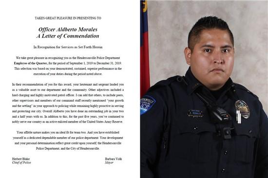 Police Department Employee of the Quarter