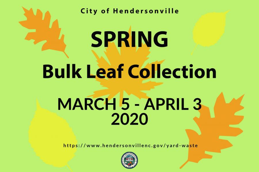 Spring leaf collection flyer