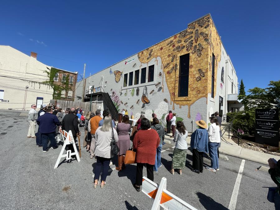 Bee Mural in downtown Hendersonville