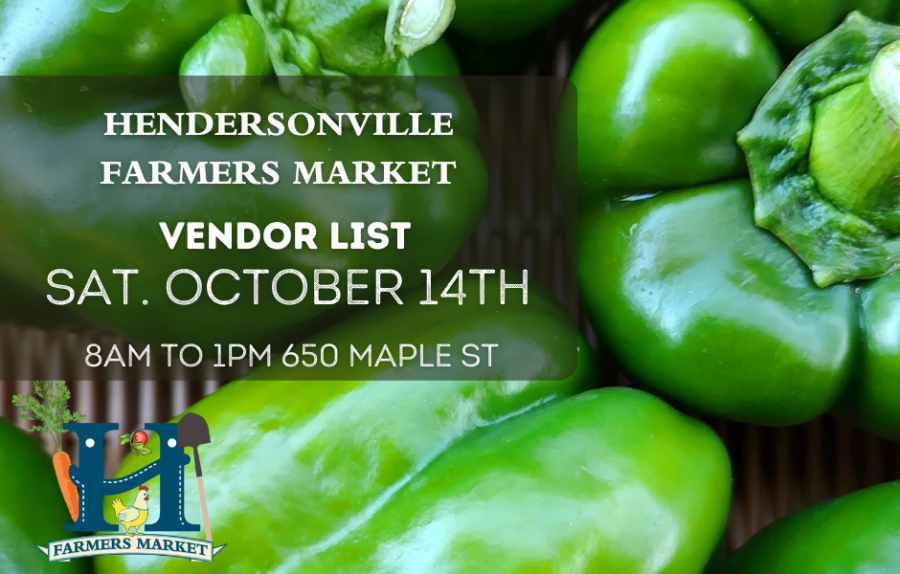 Vendor List for October 14th Hendersonville Farmers Market