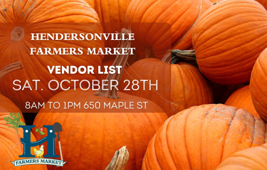 Vendor List Oct 28th Hendersonville Farmers Market