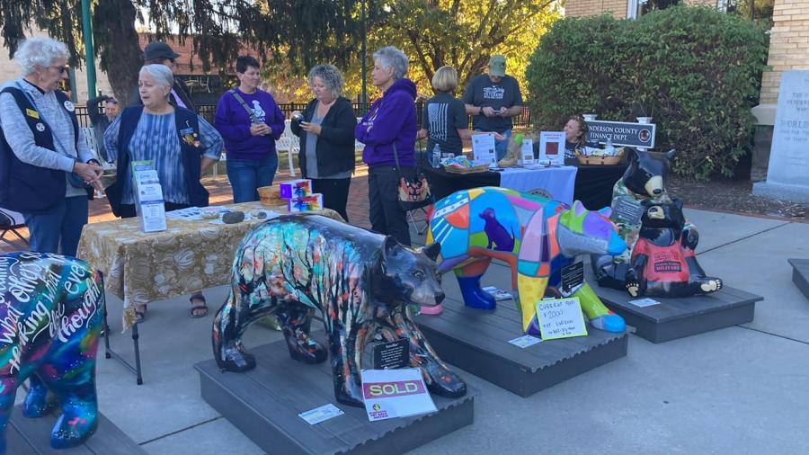 bears lined up at auction