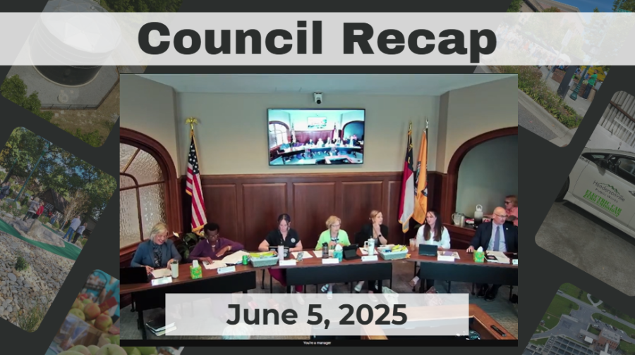 City Council Recap Graphic, showing Council Members seated at a dais.