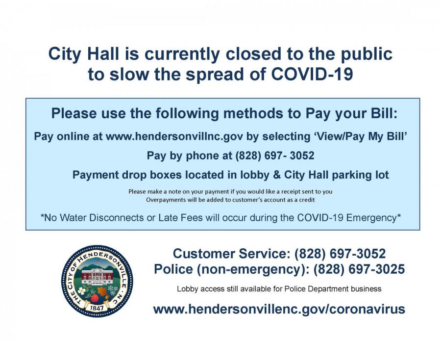 City Hall Closed Sign