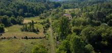 aerial photo of trail