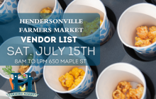 July 15th Vendor list
