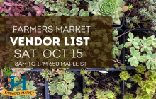Oct 15th Vendor list